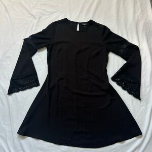 Chic Black Lace Long Sleeve Dress
